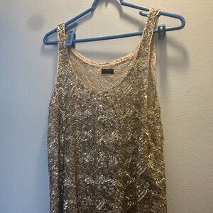 Wren Gold Sequin Silk Camisole